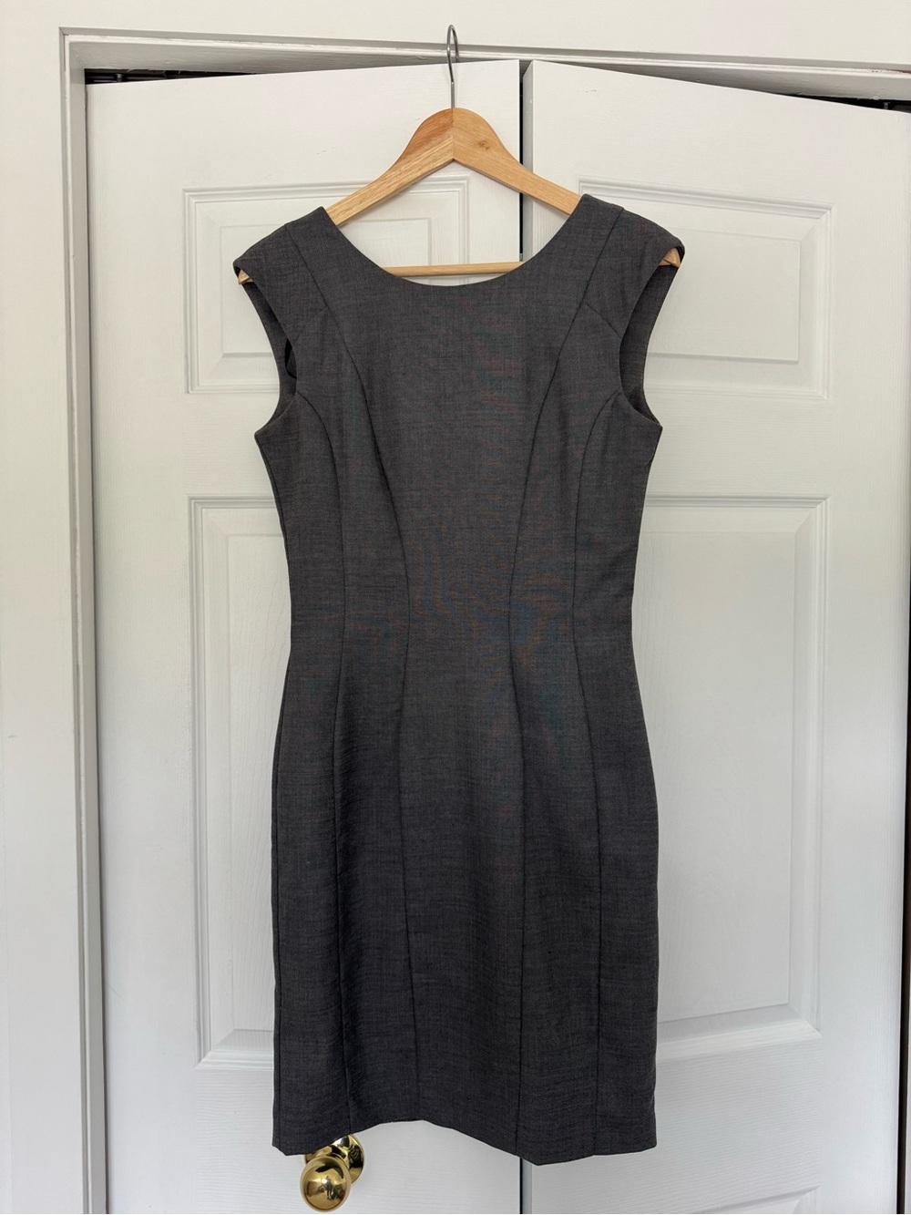 H&M Gray Sheath Dress - Sleeveless Career Dress - Size 6